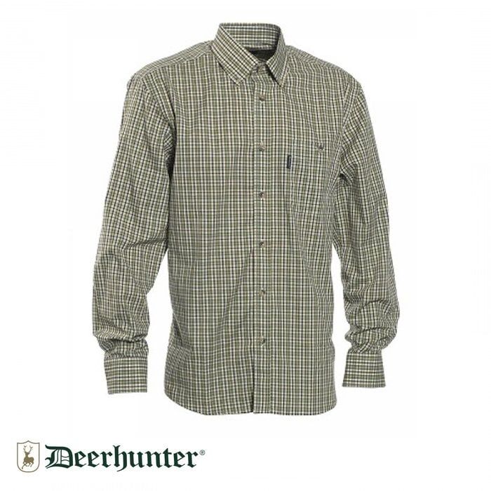 T. DEERHUNTER Wyatt Yeşil Kareli Uzun Kol Gömlek 43/44