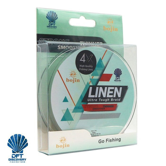 DFT Bojin 4X Linen İp Misina 0.20 mm 300 m Yeşil