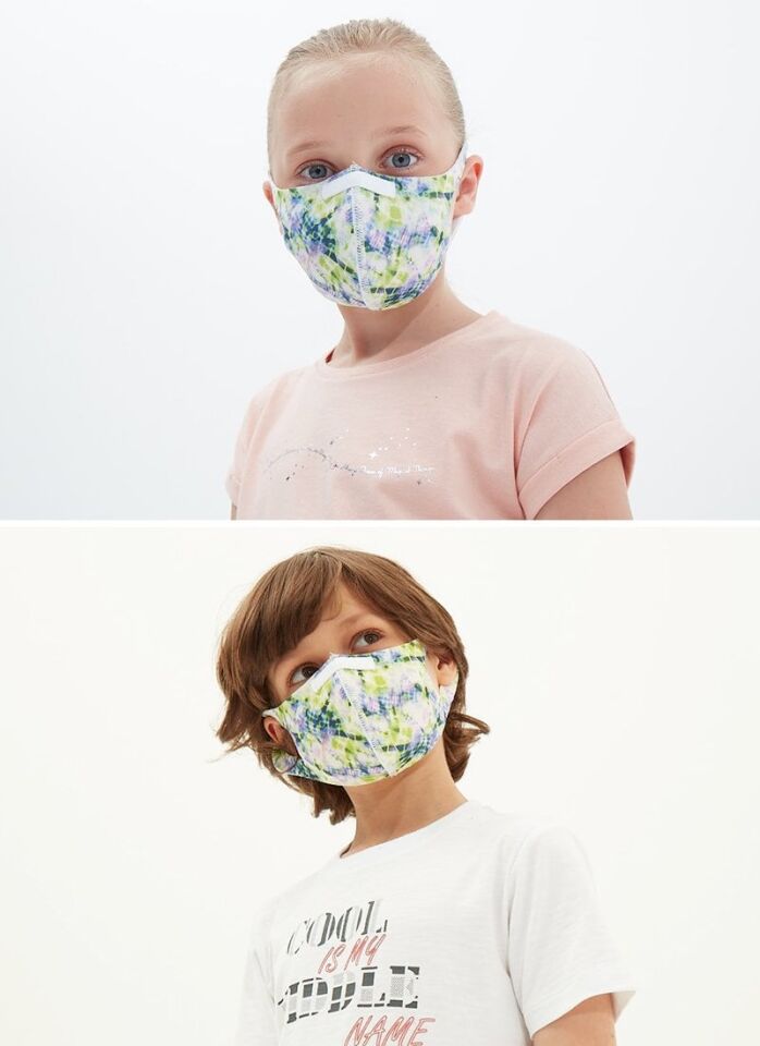 BLACKSPADE Çocuk Koruyucu Maske Renkli Desen S2